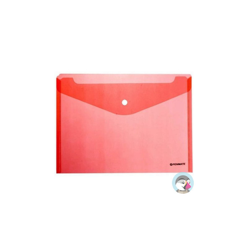 Teczka kopertowa na zatrzask A4 czerwona PP-231 TT6706 PENMATE