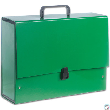 Teczka z rączką B4 Jumbo 10cm zielona lakierowana TT6857
