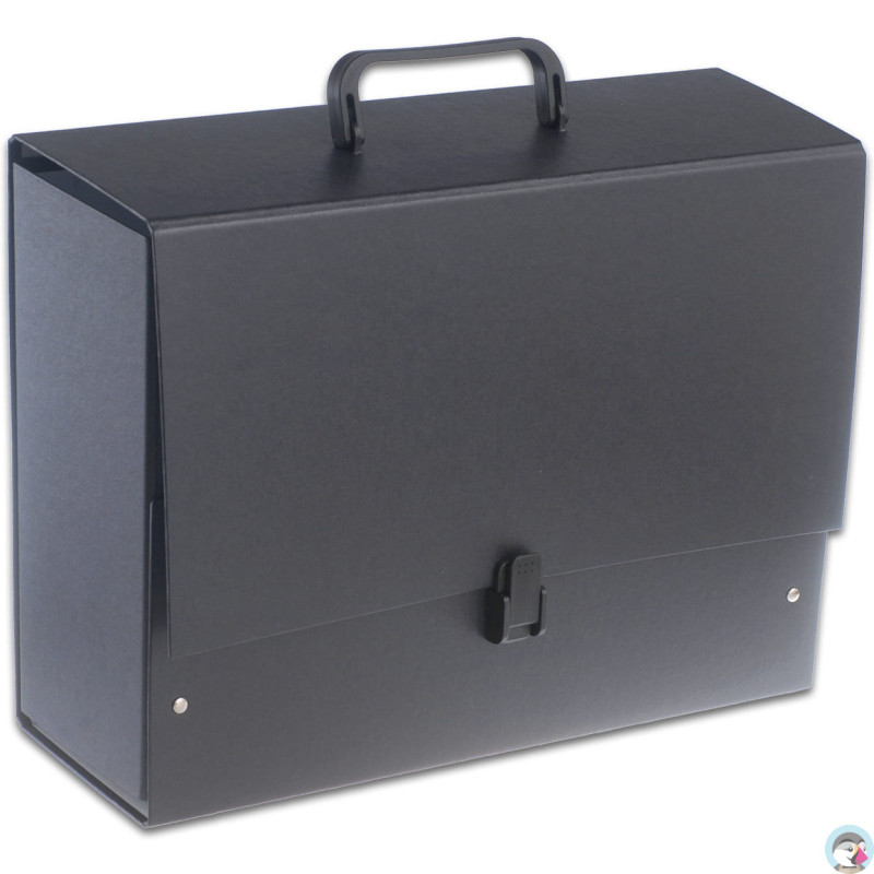 Teczka z rączką B4 Jumbo 10cm czarna TT6034