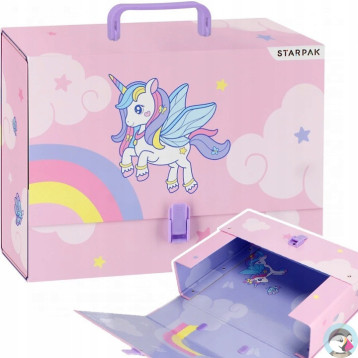 Teczka z rączką A4 9.5cm UNICORN STK 536857 STARPAK