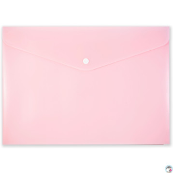 Teczka kopertowa na zatrzask A4 PP-113 różowa pastelowa TT7939 PENMATE
