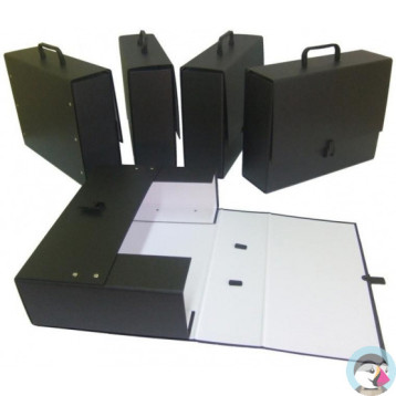 Teczka z rączką MAXI 2 czarna 10cm DELFIN