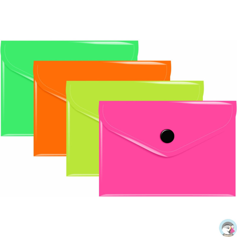 Teczka kopertowa A7 PP neonowa MIX (10szt) TK-NEON-A7 BIURFOL