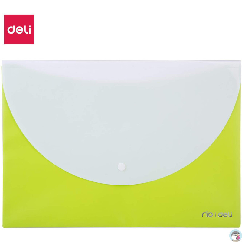 Teczka kopertowa na zatrzask A4 RIO zielona E38977 GREEN DELI