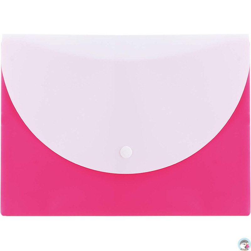 Teczka kopertowa na zatrzask A5 RIO różowa E38978 PINK DELI