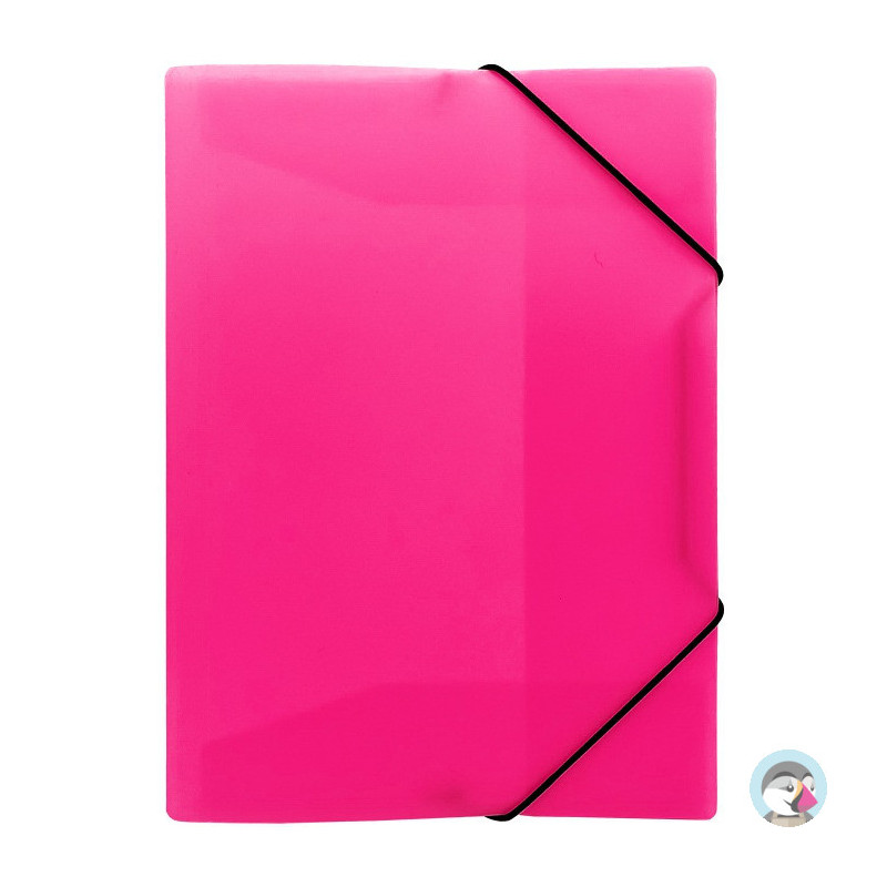 Teczka z gumką na dokumenty A4 PP neonowy różowy TG-NEON-A4-01 BIURFOL