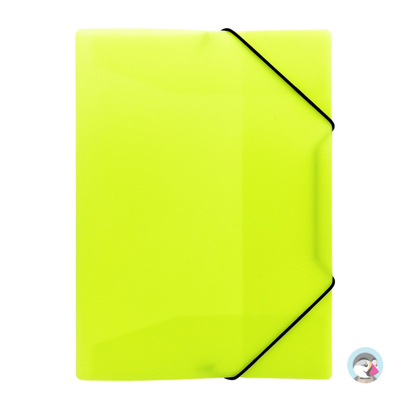 Teczka z gumką na dokumenty A4 PP neonowy żółty TG-NEON-A4-02 BIURFOL
