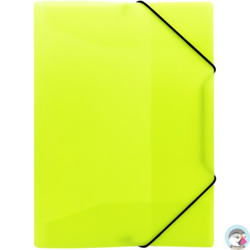 Teczka z gumką na dokumenty A4 PP neonowy żółty TG-NEON-A4-02 BIURFOL