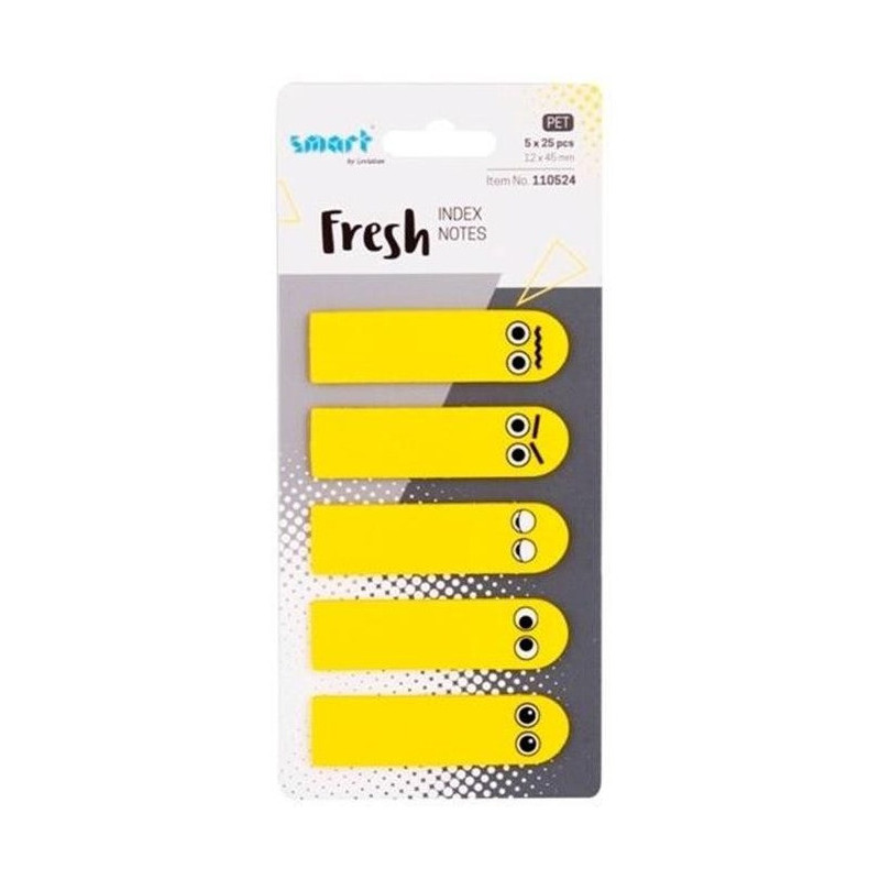 Zakładki indeksujące fresh 12x45mm 5x25szt BUŹKI 110524 LEVIATAN