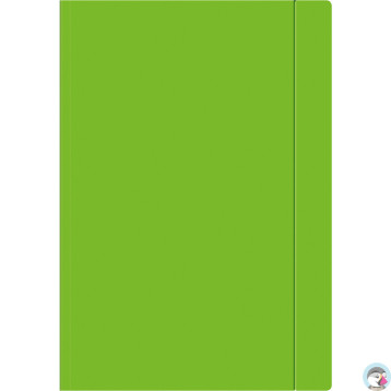 Teczka z gumką A4+ FLUO zielona INTERDRUK