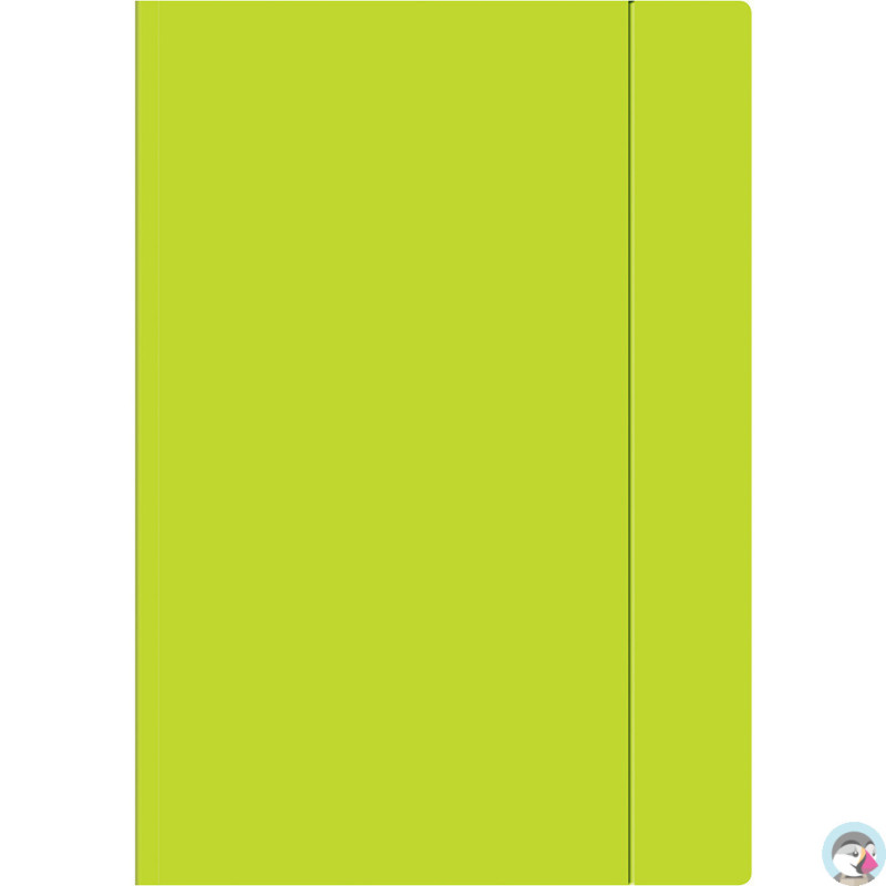 Teczka z gumką A4+ FLUO limonkowa INTERDRUK