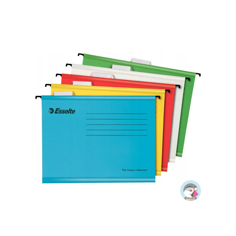 Teczki zawieszane A4 PENDAFLEX STANDARD mix 10szt ESSELTE 93042