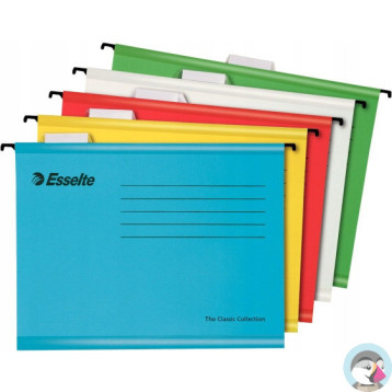 Teczki zawieszane A4 PENDAFLEX STANDARD mix 10szt ESSELTE 93042