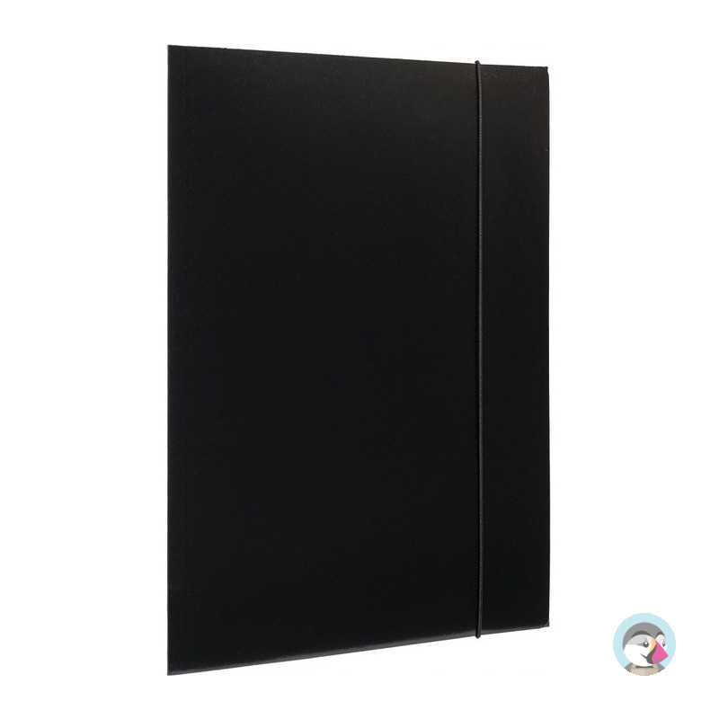 Teczka z gumką NATUNA A4 lakierowana czarna 390g (21235)