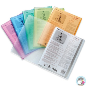 Album ofertowy A4 20kieszeni niebieski DCF242C CLEAR PENTEL RECYCOLOGY