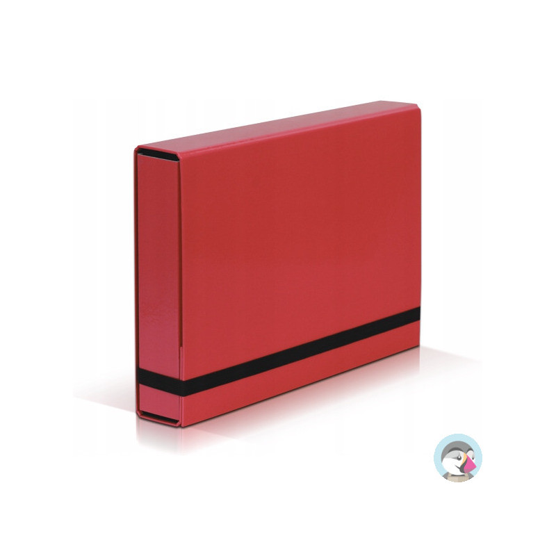 Teczka z gumką BOX CARIBIC czerwona 5cm 341/21 VAUPE