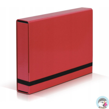 Teczka z gumką BOX CARIBIC czerwona 5cm 341/21 VAUPE