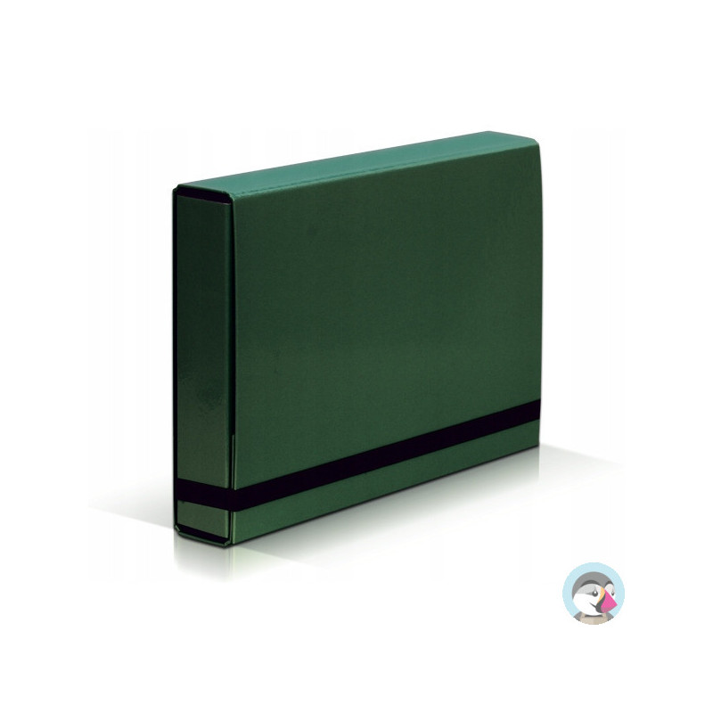 Teczka z gumką BOX CARIBIC zielona 5cm 341/06 VAUPE