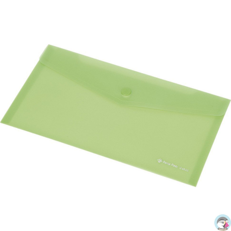 Teczka kopertowa A4 FOKUS przezroczysta zielona 0410-0030-04 Panta Plast
