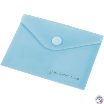 Teczka kopertowa A5 FOKUS przezroczysta niebieska 0410-0036-03 Panta Plast