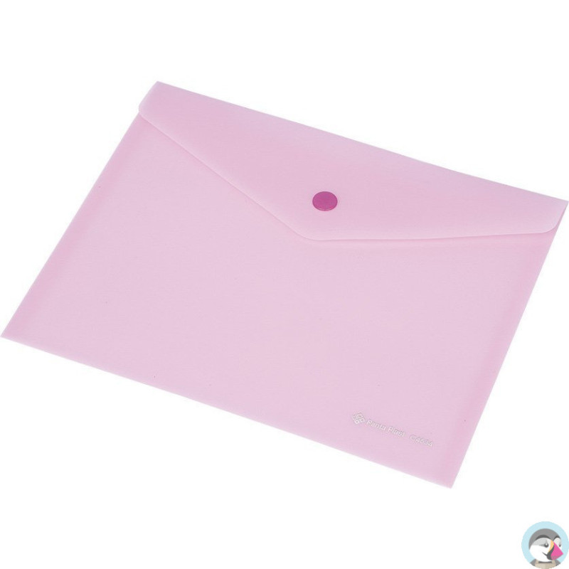 Teczka kopertowa A5 FOKUS przezroczysta różowa 0410-0036-13 Panta Plast