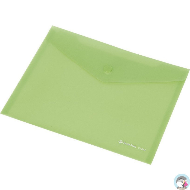 Teczka kopertowa DL FOKUS przezroczysta zielona 0410-0037-04 Panta Plast