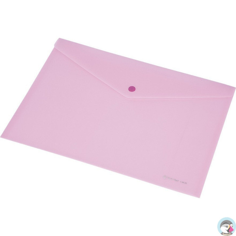 Teczka kopertowa DL FOKUS przezroczyta różowa 0410-0037-13 Panta Plast