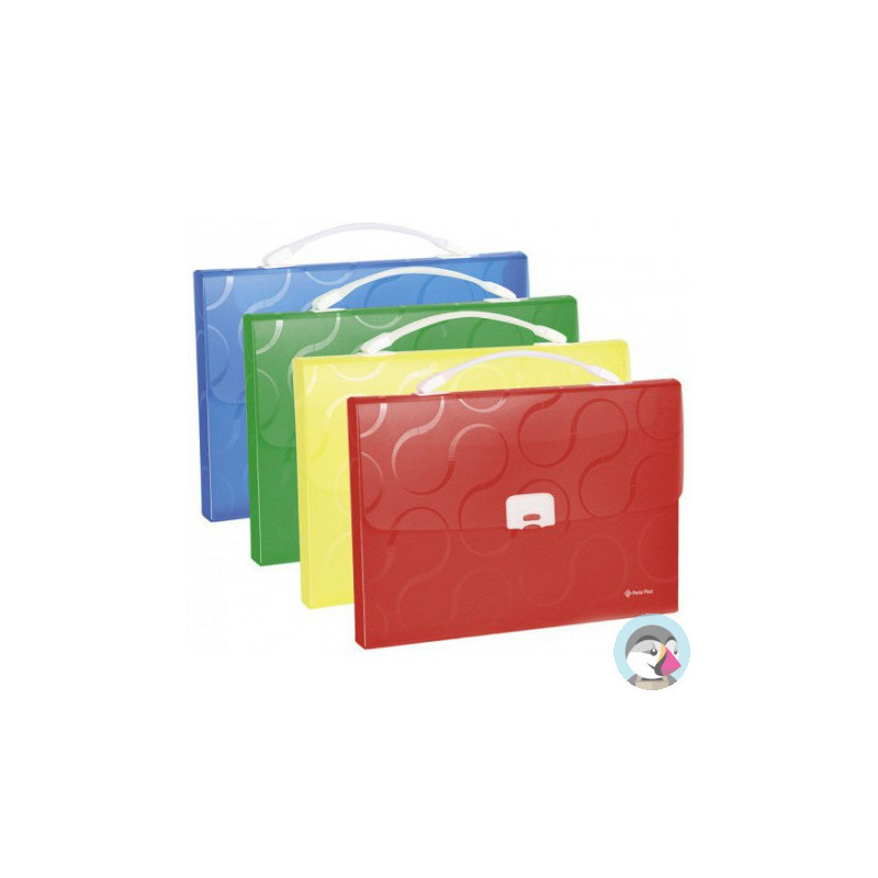 Teczka A4 7 przegródek z rączką FOKUS OMEGA czerwona EX4318 0410-0049-05 Panta Plast