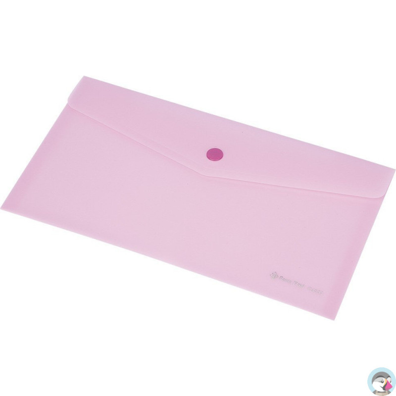 Teczka kopertowa A6 przezroczysta C4532 różowa 0410-0052-13 Panta Plast