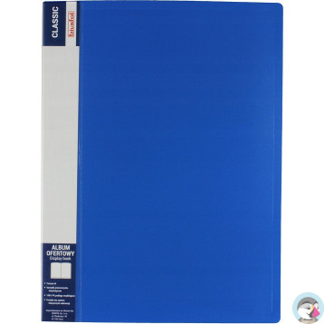Album ofertowy na dokumenty 10 kieszeni CLASSIC niebieski AOF-01-03 BIURFOL