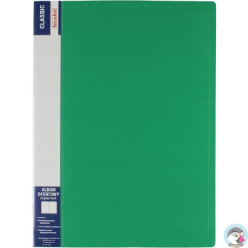 Album ofertowy na dokumenty 10 kieszeni CLASSIC zielony AOF-01-02 BIURFOL