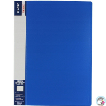Album ofertowy na dokumenty 20 kieszeni CLASSIC niebieski AOF-02-03 BIURFOL