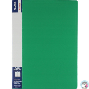 Album ofertowy na dokumenty 20 kieszeni CLASSIC zielony AOF-02-02 BIURFOL