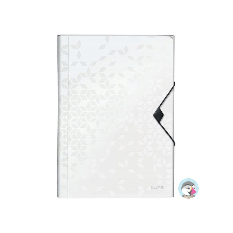 Teczka z 6 przegródkami PP Leitz WOW, biała 45890001