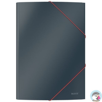 Teczka kartonowa z gumką, A4, szara 30020089