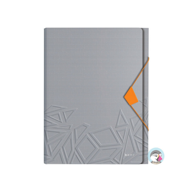 Teczka z przegródkami Leitz Urban Chic, PP, A4, mieści 250 kartek, szara 39970088