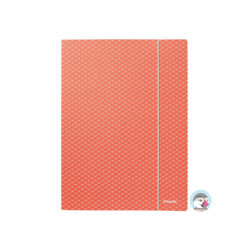 Teczka kartonowa z gumką Colour`Breeze A4 koralowa 628494 ESSELTE