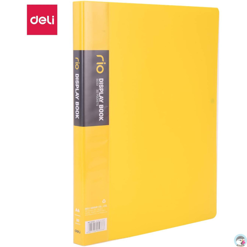Album ofertowy A4 30 koszulek RIO żółty 5033 YELLOW DELI