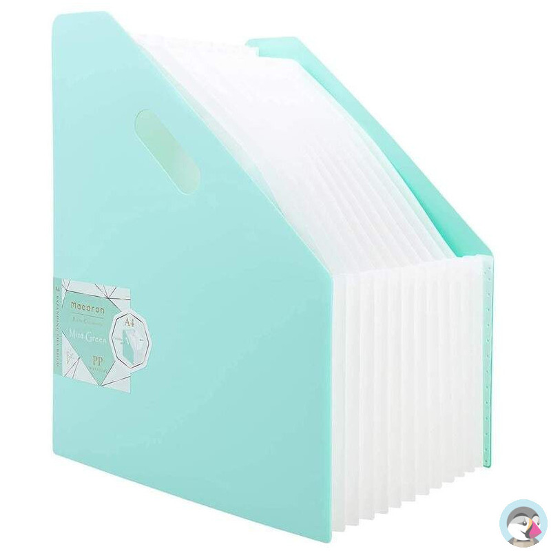 Organizer wolnostojący harmonijkowy A4 MACARON zielony B41102 GREEN DELI