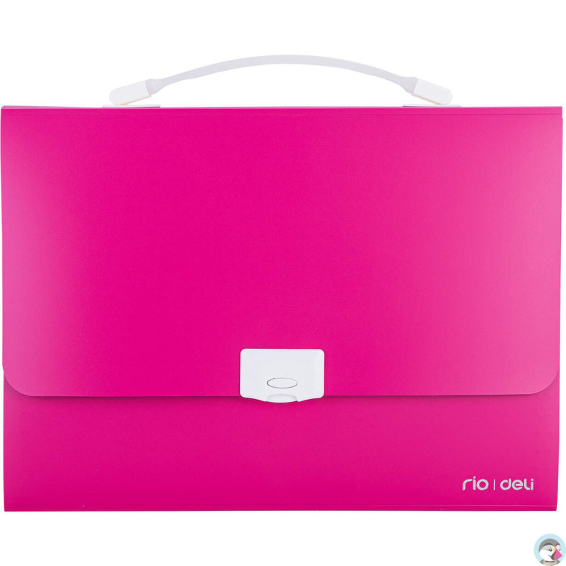 Teczka z rączką 13-przegródek RIO różowa 38126 PINK DELI