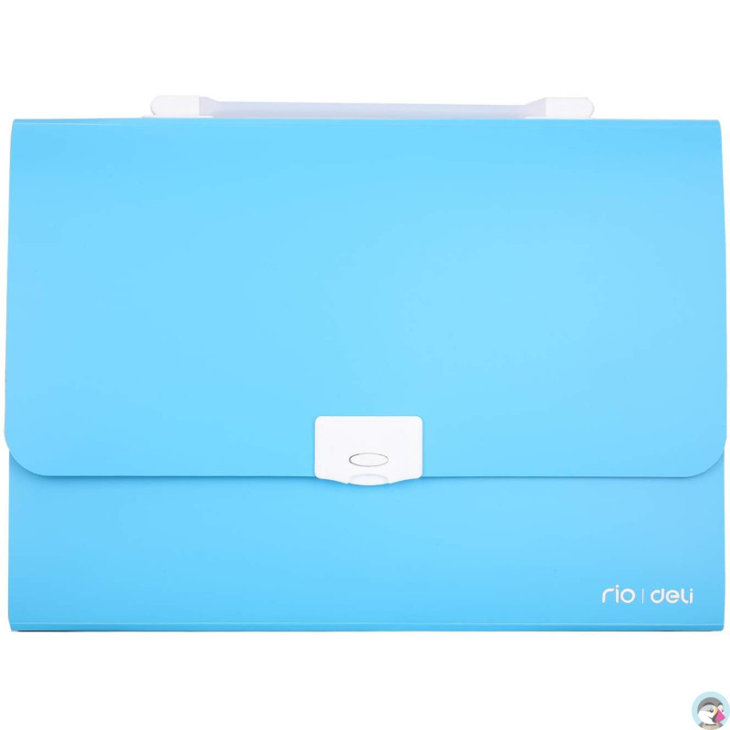 Teczka z rączką 7-przegródek RIO niebieska 38125 BLUE DELI