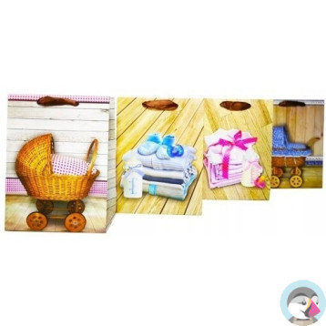 Torebka prezentowa 18x20x8,5cm A5 lux BABY ROZETTE