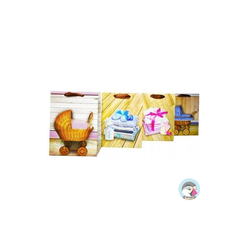 Torebka prezentowa 26x32x10cm A4 lux BABY ROZETTE