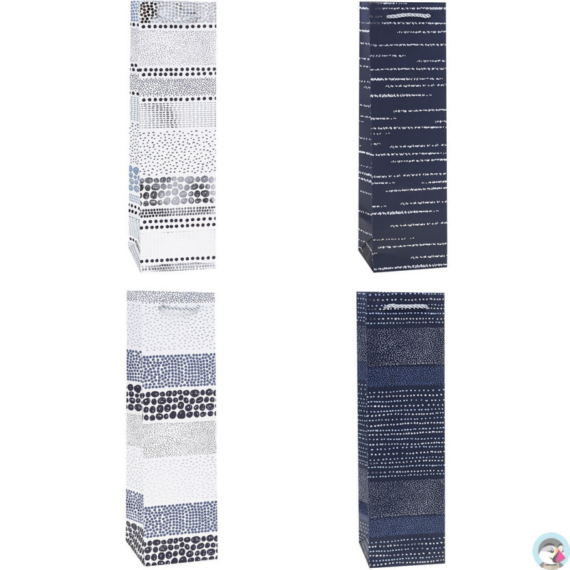 Torebka prezentowa 11x38x11cm na butelkę TBG-24172-HS-BB ROZETTE