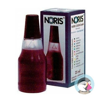 Tusz NORIS 110S 25ml czerwony wodny do znakowania papieru NO110SCE/10