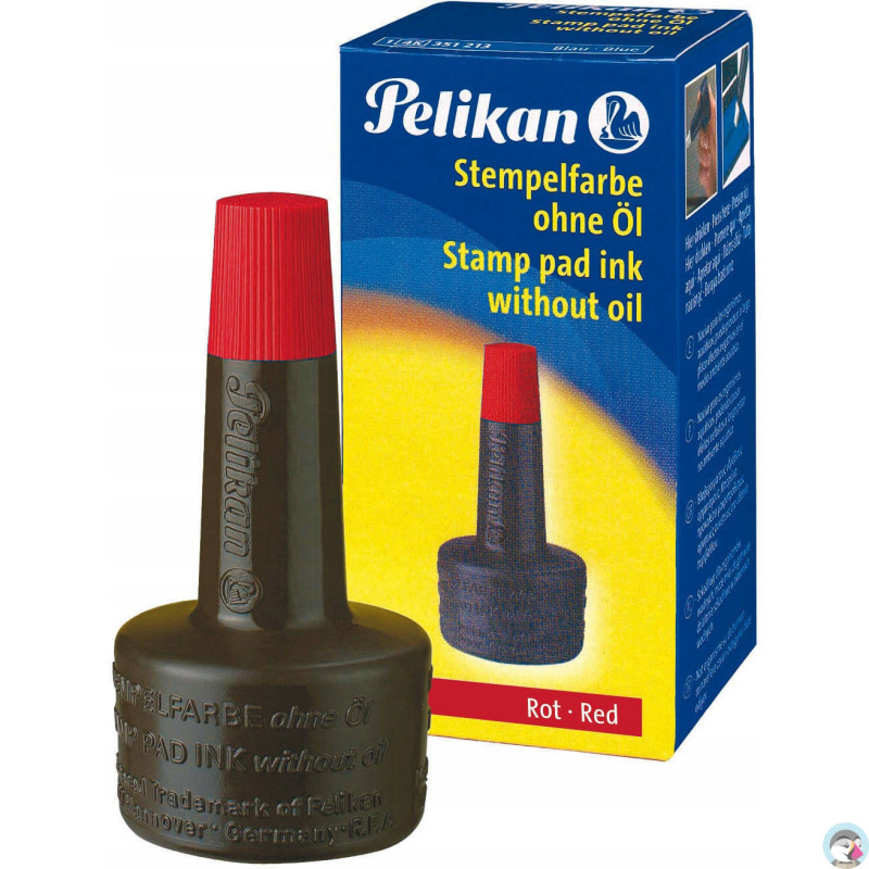 Tusz do stempli 28ml czerwony PELIKAN 100436065