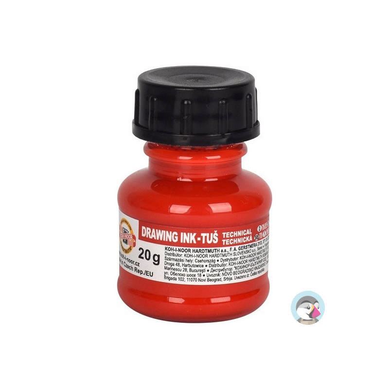 Tusz kreślarski 20g czerwony 141700402 KOH-I-NOOR