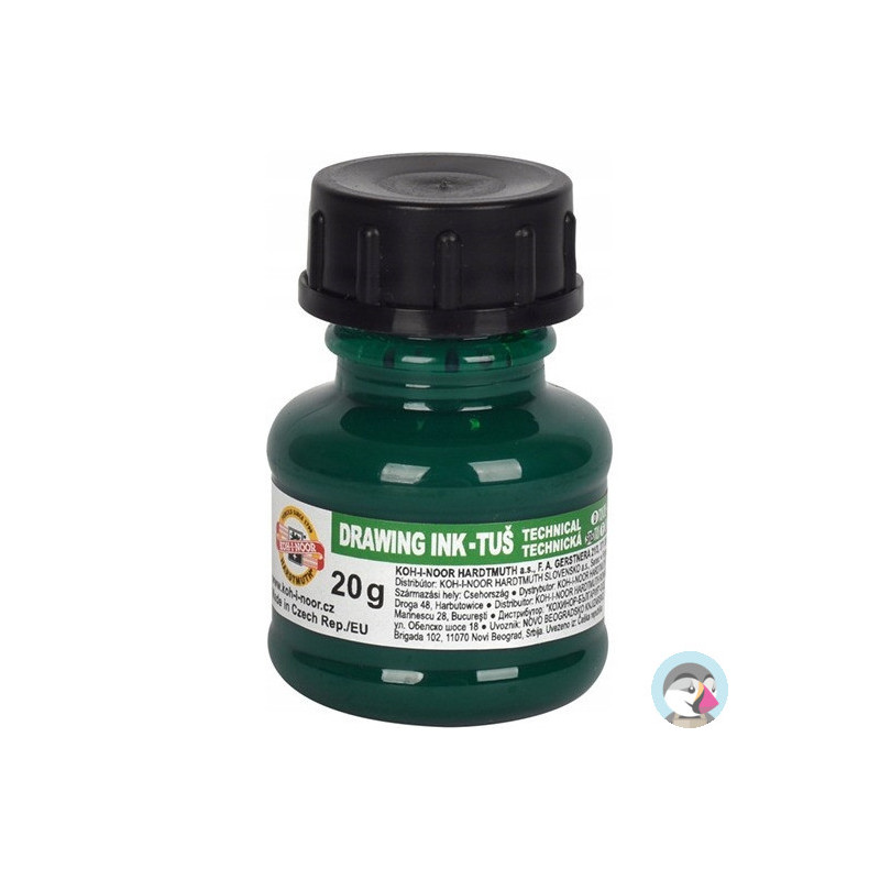 Tusz kreślarski 20g zielony 141726 KOH-I-NOOR