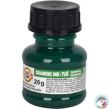 Tusz kreślarski 20g zielony 141726 KOH-I-NOOR
