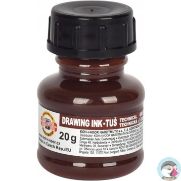Tusz kreślarski 20g brązowy 141727/1417009 KOH-I-NOOR